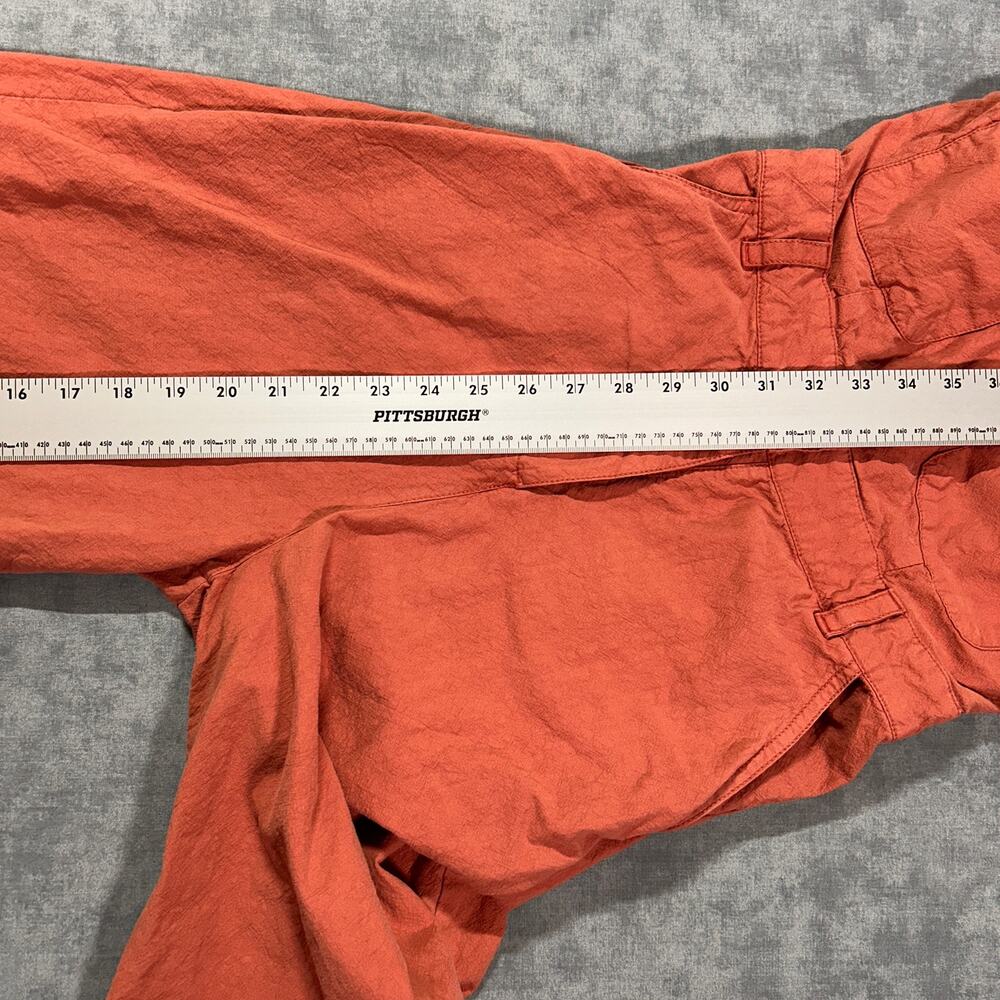 Free People Womens XS Coral 100% Cotton Open Back Wide Leg Jumpsuit Utility Boho - Picture 11 of 12